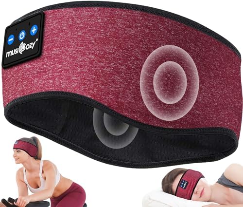 Sleep & Sports Bluetooth Headband with Ultra-Thin Speakers, 14-Hour Playtime, Sweat-Resistant
