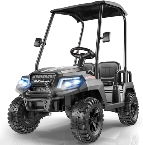 24V 4-Seater Kids' Golf Cart with Remote Control, 4WD Ride-On Car for Ages 3-8