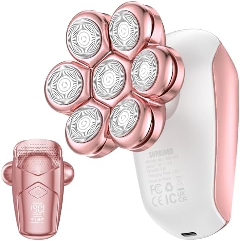 Electric Razor for Women: 7D Floating Head Rechargeable Body Shaver & Trimmer for Legs, Face, Underarms