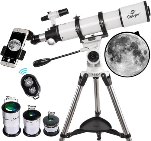 70mm Aperture 400mm Refracting Telescope for Beginners with Phone Adapter & Tripod