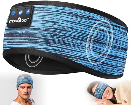 Sleep & Sports Bluetooth Headband with Ultra-Thin Speakers, 14-Hour Playtime, Sweat-Resistant