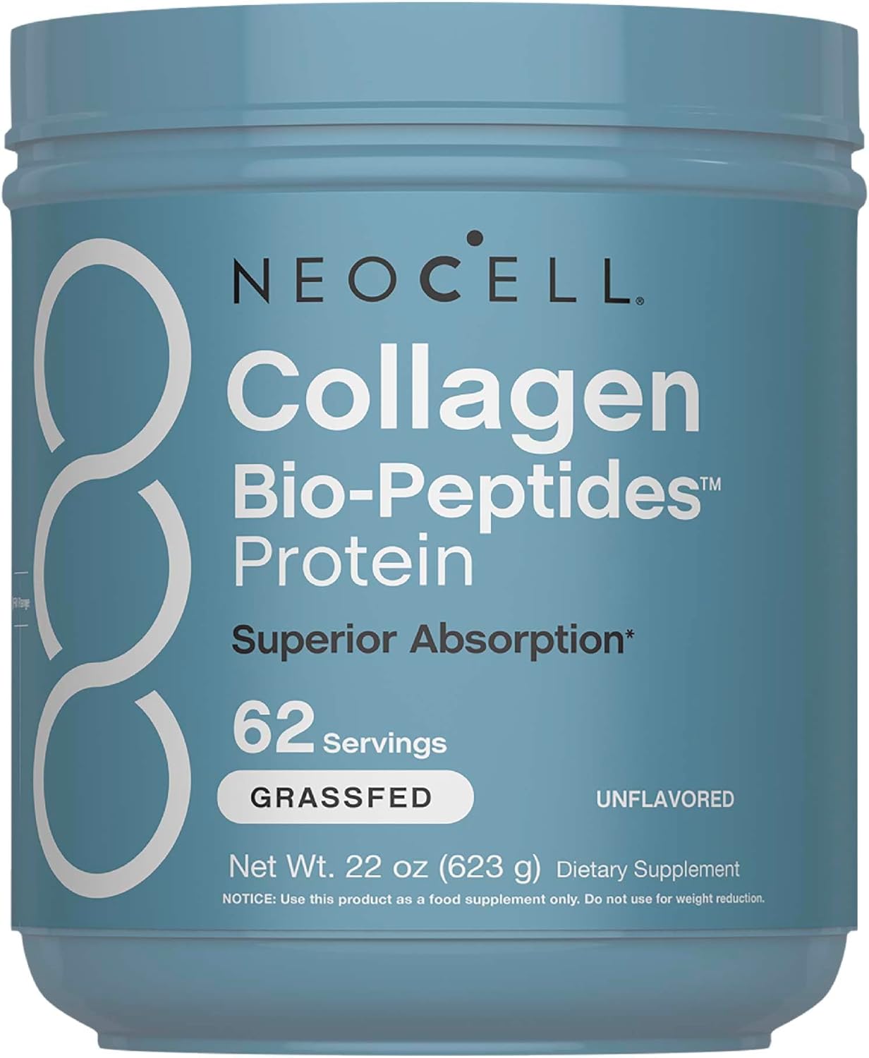 Collagen Bio-Peptides Powder 22oz | Superior Absorption for Hair, Skin & Nails | Grass-Fed Protein