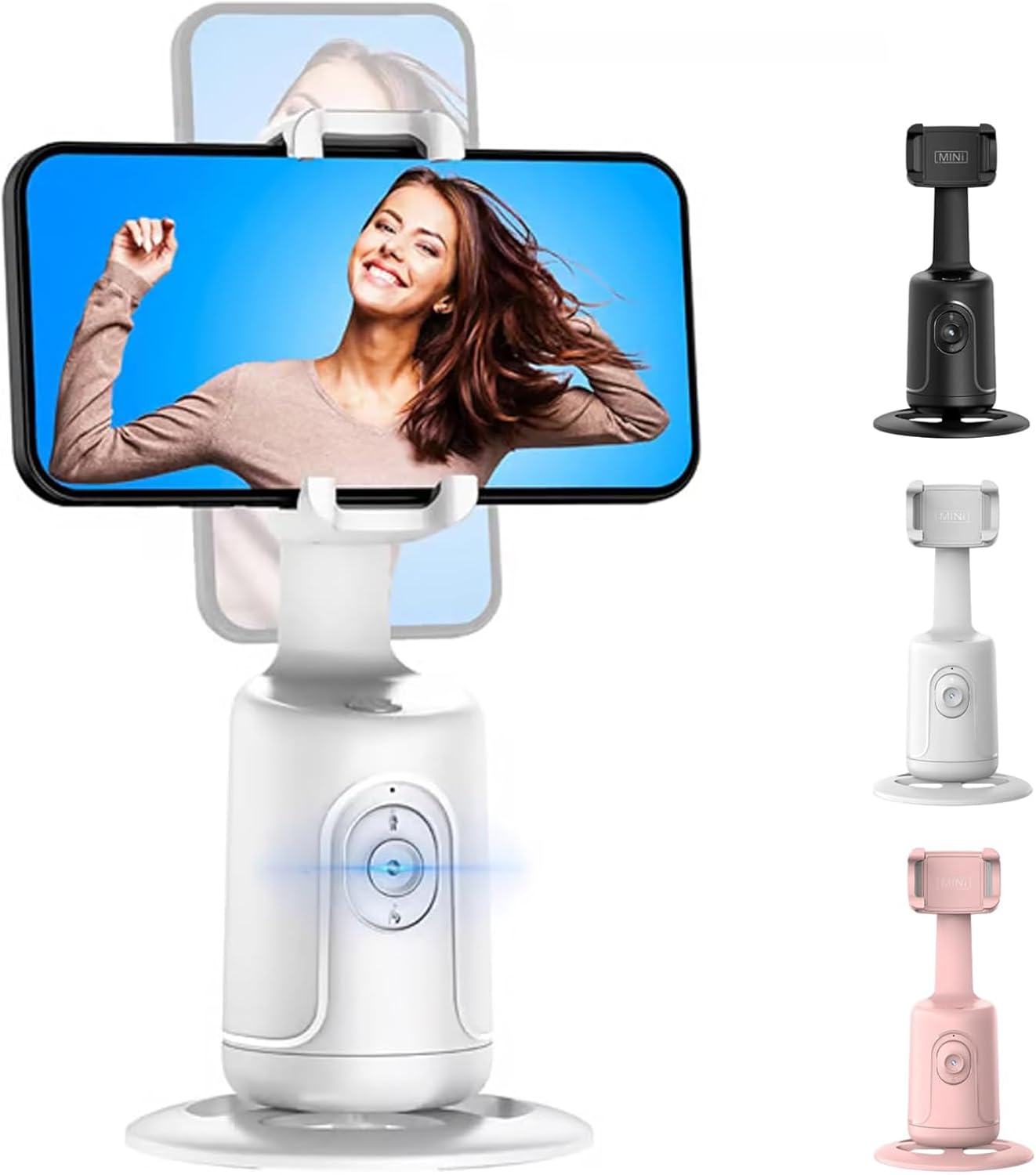 Smart AI Facial Recognition Phone Tripod with 360° Tracking, Gesture Control & Remote