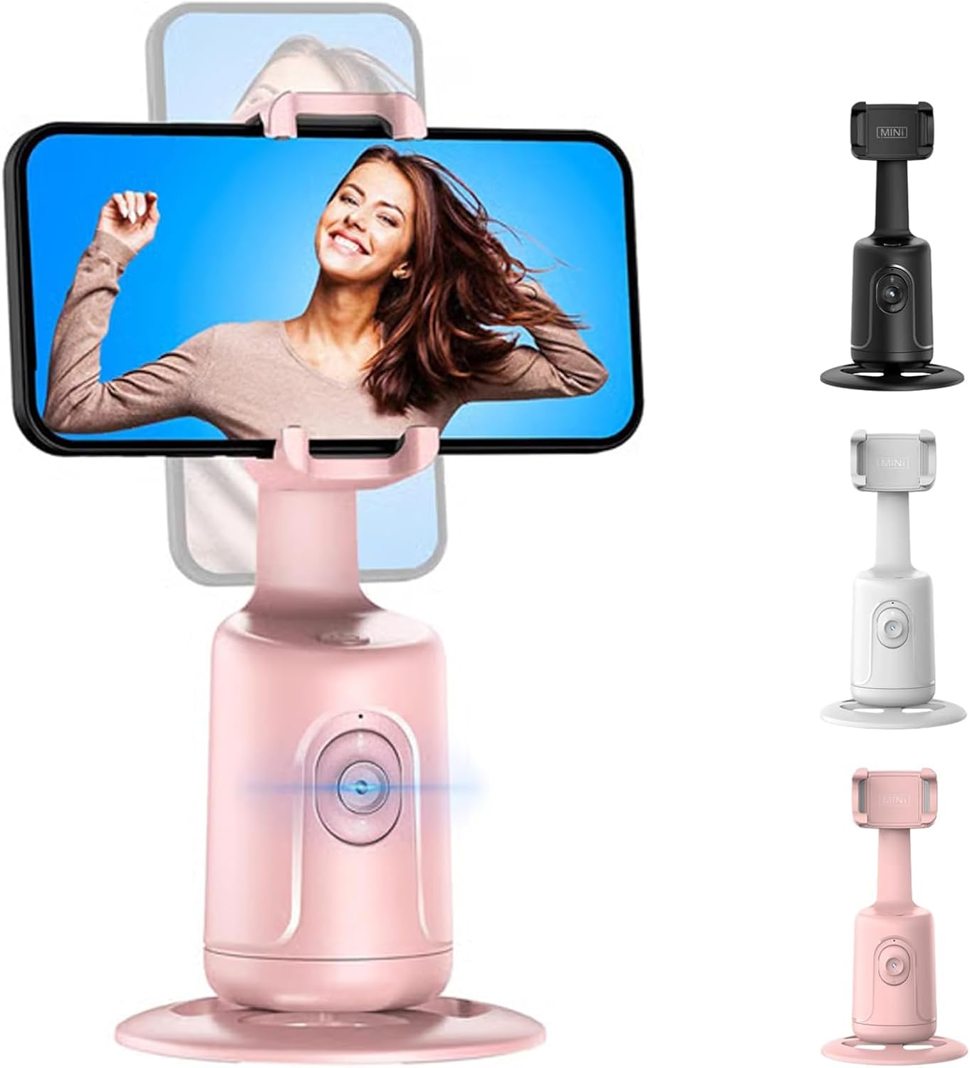 Smart AI Facial Recognition Phone Tripod with 360° Tracking, Gesture Control & Remote