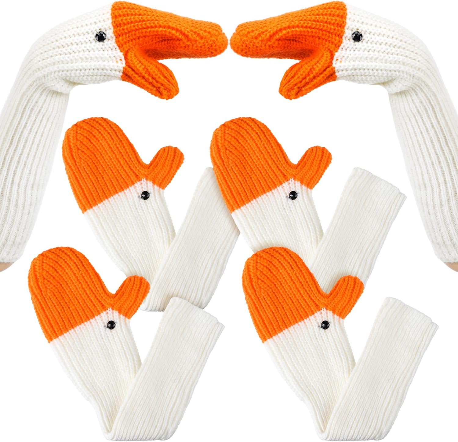 Winter Goose Gloves with Thermal Lining - Cute Mittens for Women