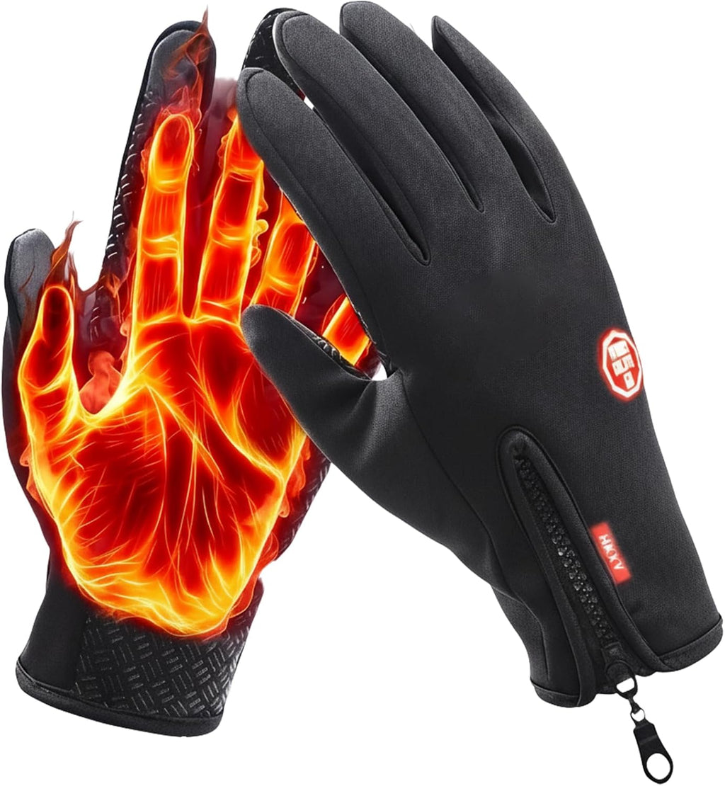 Waterproof Windproof Thermal Winter Gloves for Men and Women, Touchscreen Anti-Slip Cycling Motorcycle Gloves