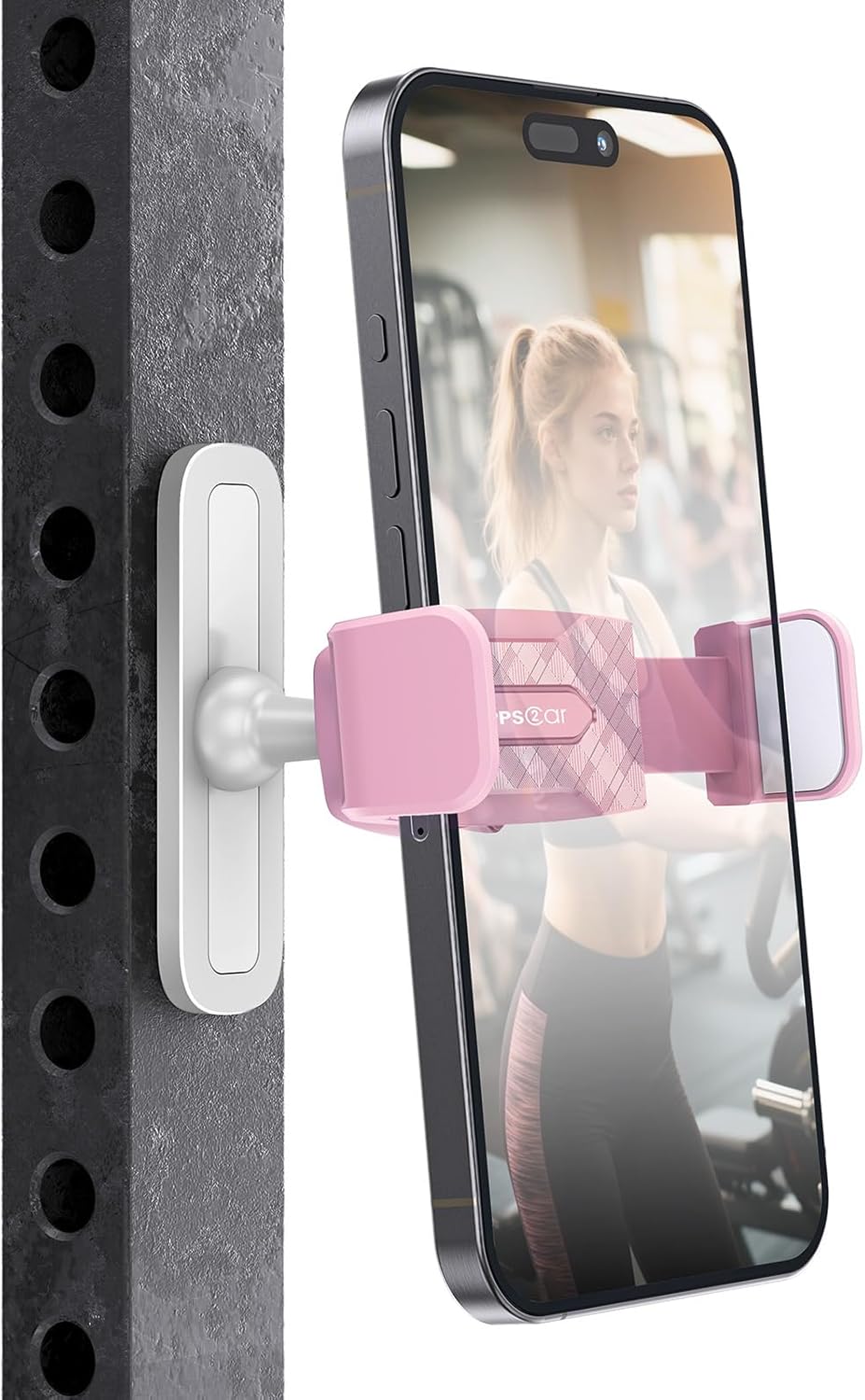 Magnetic Phone Holder for Gym Equipment, 360 Adjustable, Universal 4.7-6.5" Smartphones