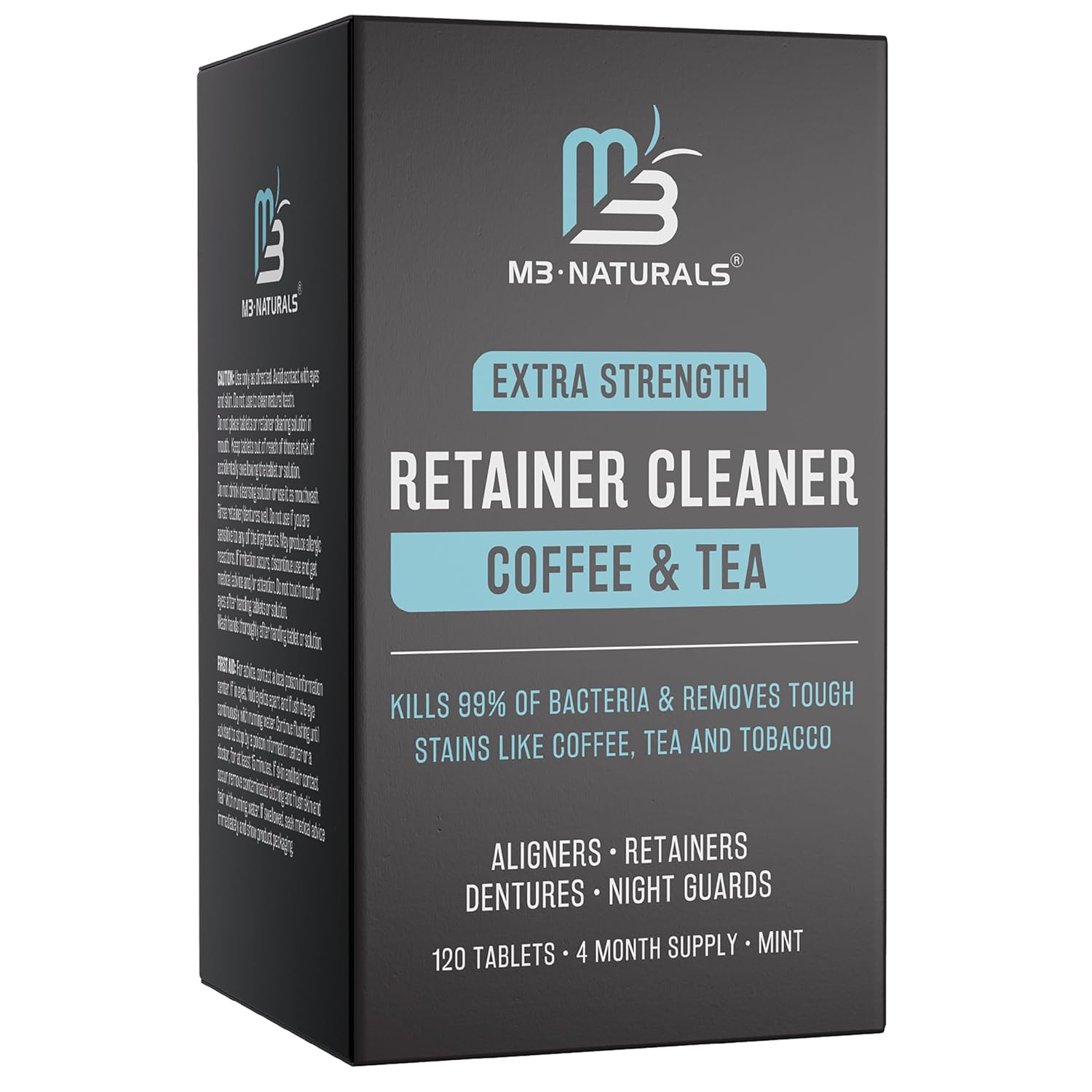 Extra Strength Dental Appliance Cleaner Tablets, 4 Month Supply, Removes Stains & Odors