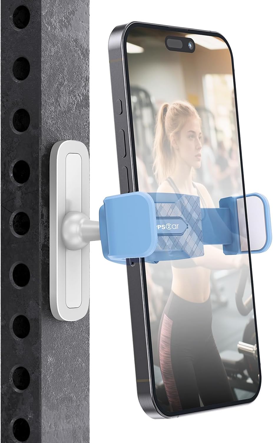 Magnetic Phone Holder for Gym Equipment, 360 Adjustable, Universal 4.7-6.5" Smartphones