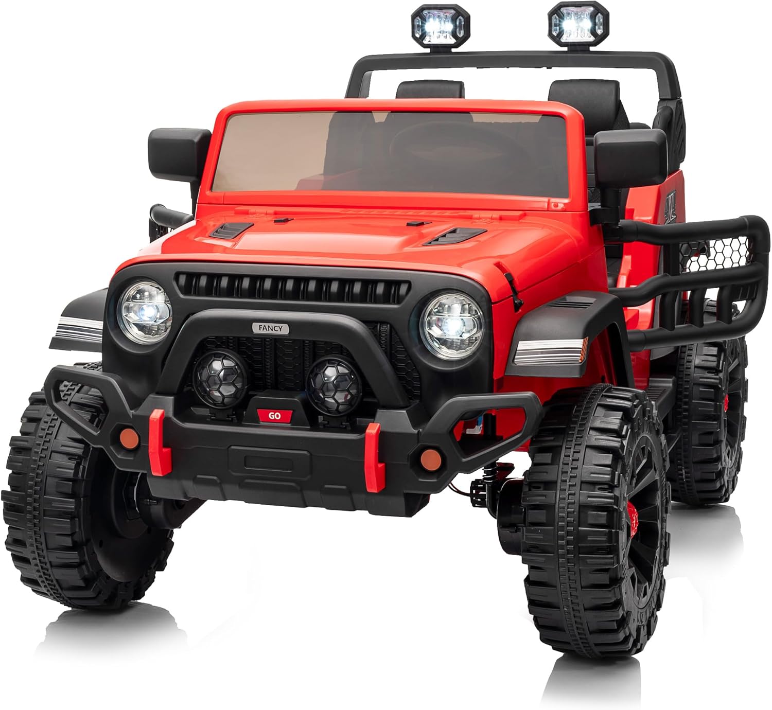 24V 2-Seater Kids Electric Ride-On Truck with Remote Control, 4x4 All-Terrain