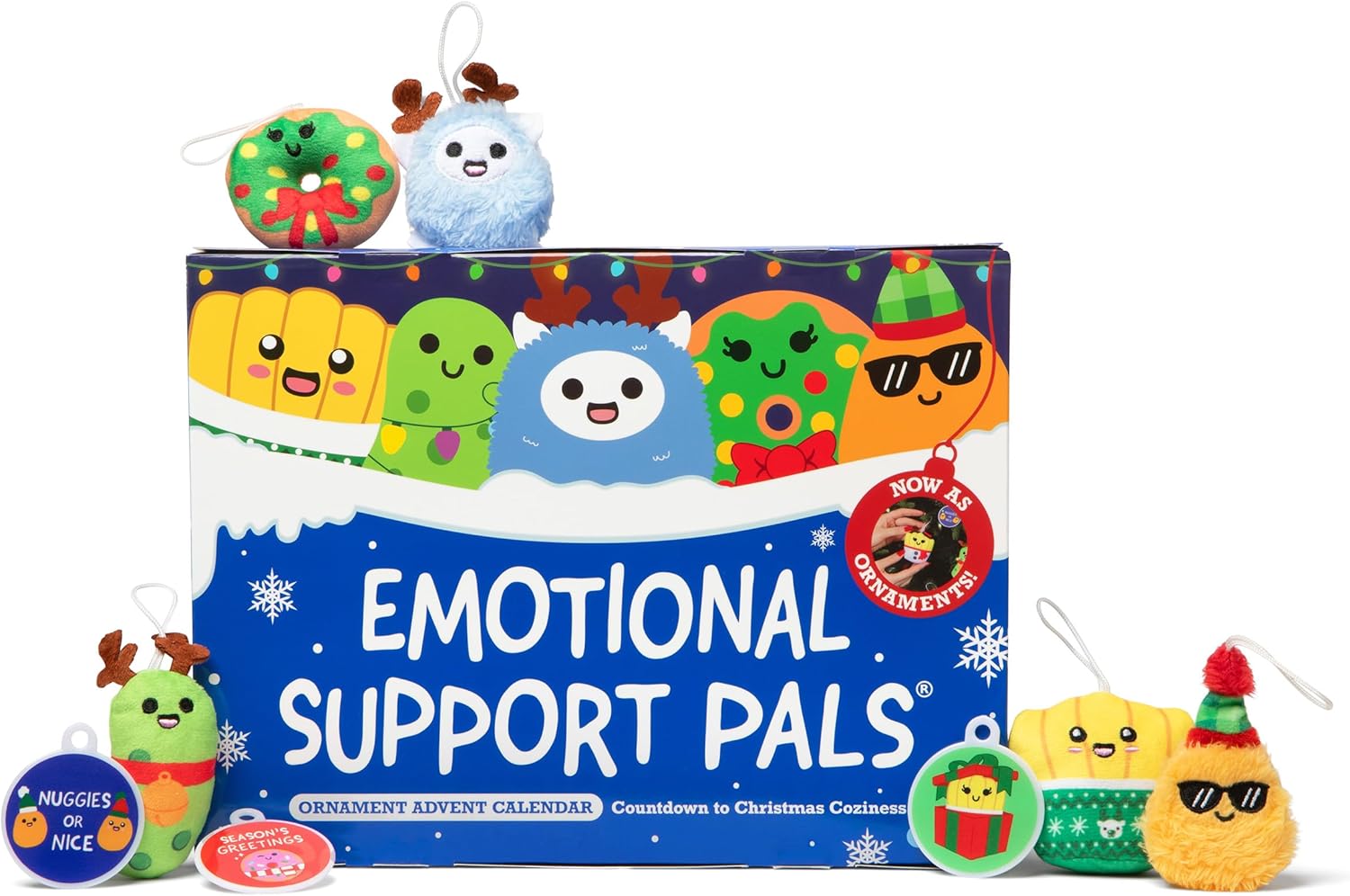 Emotional Support Chicken Nuggets Plush Set with Basket - 5 Adorable Stuffed Toys for Comfort & Fun