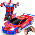2-in-1 Transforming RC Car with Dual-Color Lights, 360° Rotation & One-Button Deformation