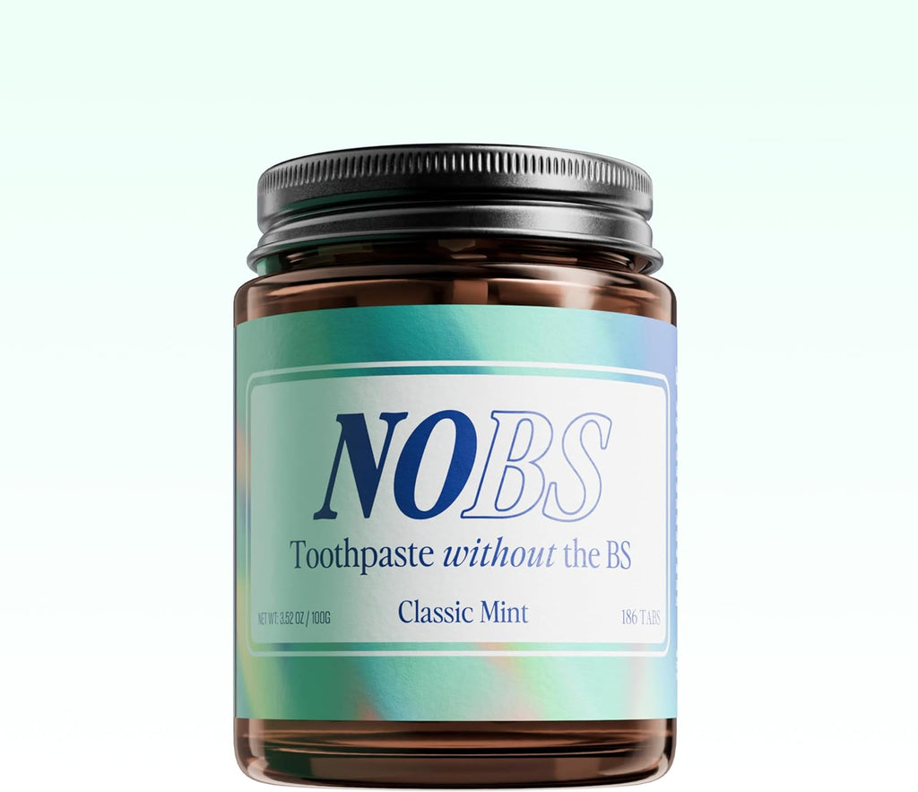 Fluoride-Free Toothpaste Tablets with Nano Hydroxyapatite - Eco & Travel Friendly, 1 Month Supply