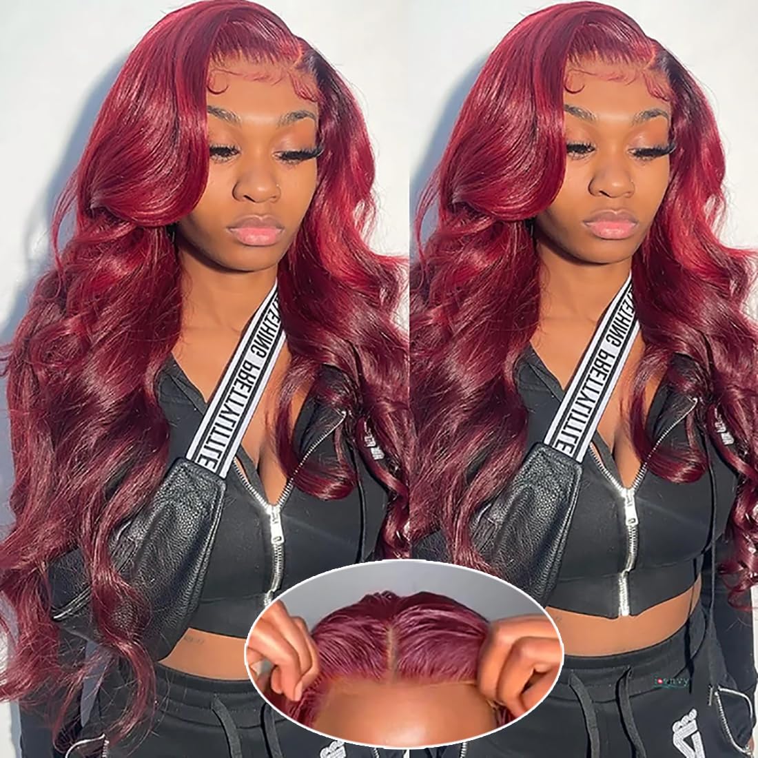 613 Blonde 28-Inch Body Wave Human Hair Wig with 13x6 HD Transparent Lace Front