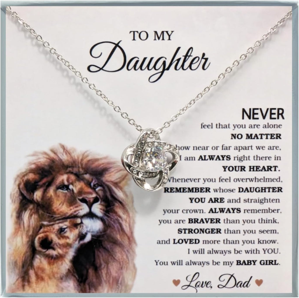 14K Gold Daughter Necklace with Heartfelt Message, Perfect Gift from Parents for Birthday or Graduation