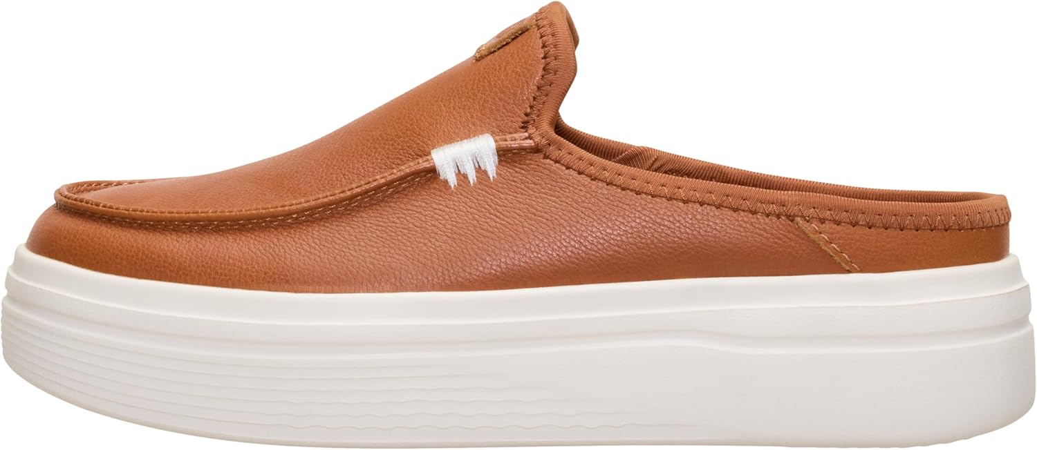 Women's Austin Lift Platform Mule | Genuine Leather Slip-On | Lightweight Everyday Shoes