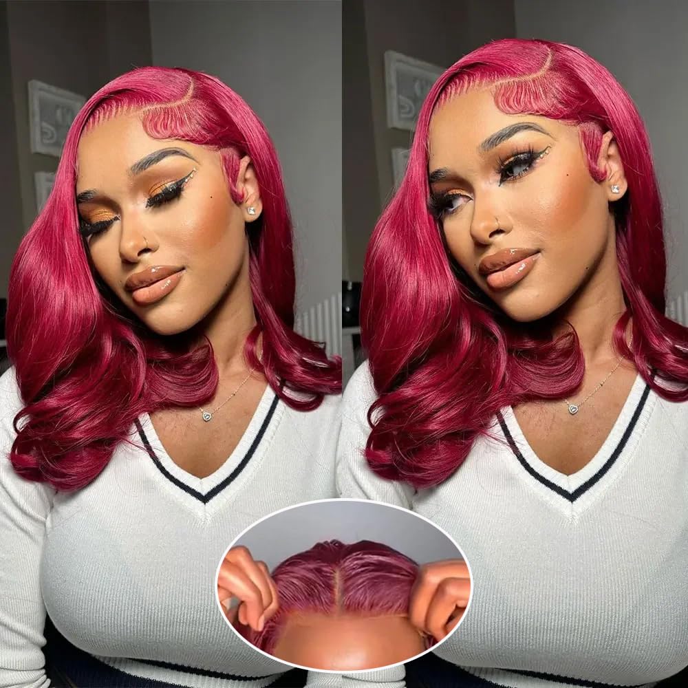 613 Blonde 28-Inch Body Wave Human Hair Wig with 13x6 HD Transparent Lace Front