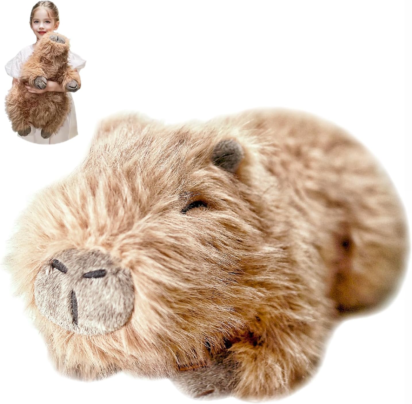 20" Highland Cow Weighted Stuffed Animal with Microwavable Heating Pad, 4lb Coolable Plush for Kids & Adults