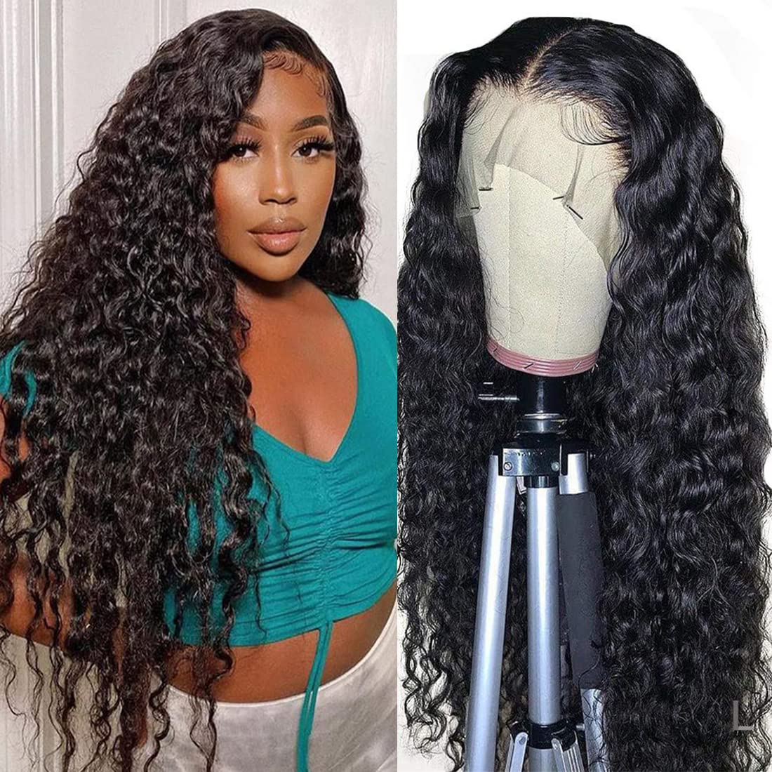 613 Blonde 28-Inch Body Wave Human Hair Wig with 13x6 HD Transparent Lace Front