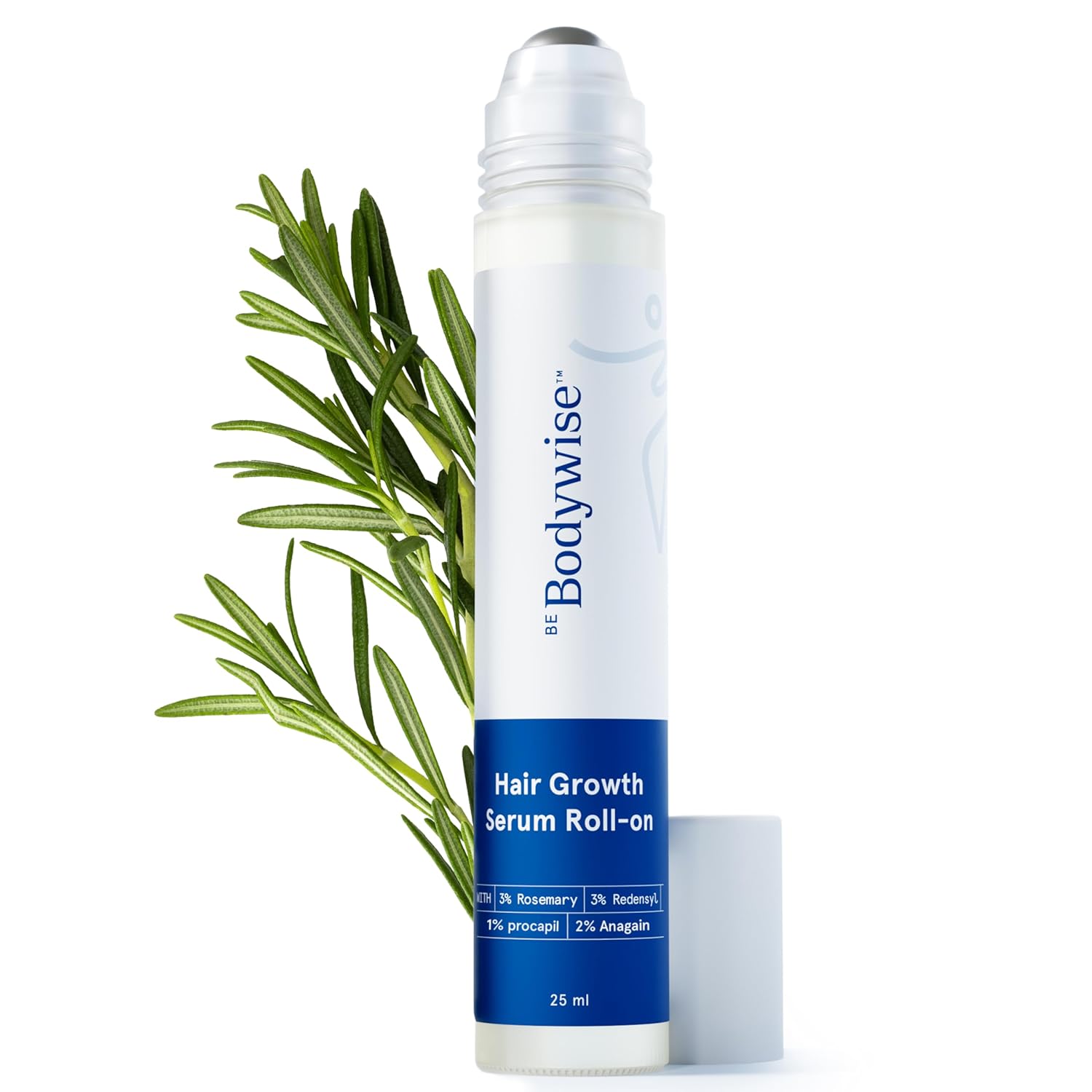 3% Rosemary Hair Growth Serum Roll On - DHT Blocker with Redensyl & Anagain for Thicker Hair