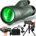 12x60 HD Monocular Telescope with Smartphone Adapter & Tripod for Outdoor Activities
