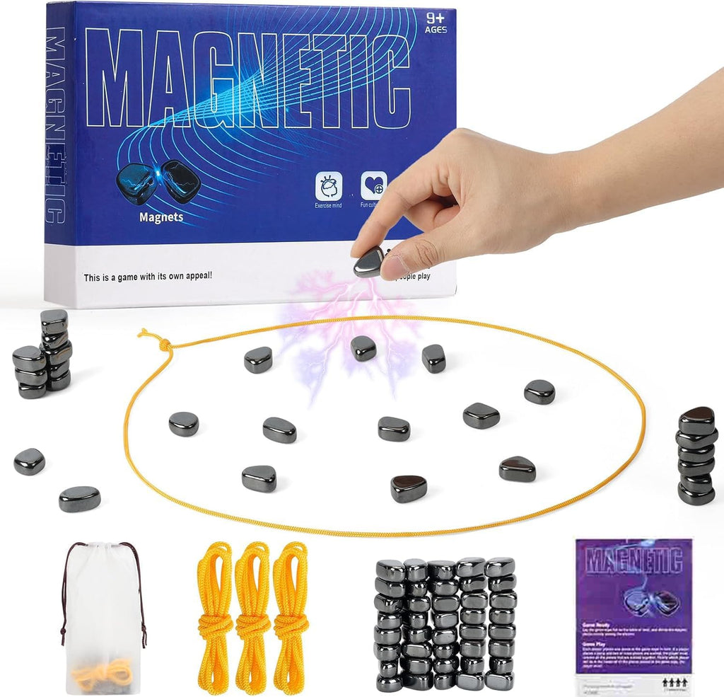Magnetic Chess Set with 32 Travel-Stones, Portable Storage Bag, Strategy Board Game for Family & Travel