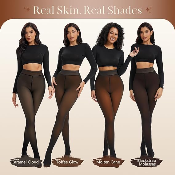 Fleece Lined Tights Leggings Women