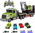 1:12 Scale RC Semi-Trailer Truck & Excavator Set with Sound, Lights, 2.4Ghz Remote Control