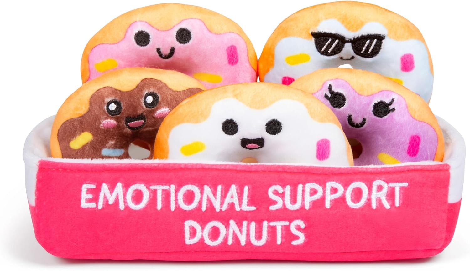 Emotional Support Chicken Nuggets Plush Set with Basket - 5 Adorable Stuffed Toys for Comfort & Fun