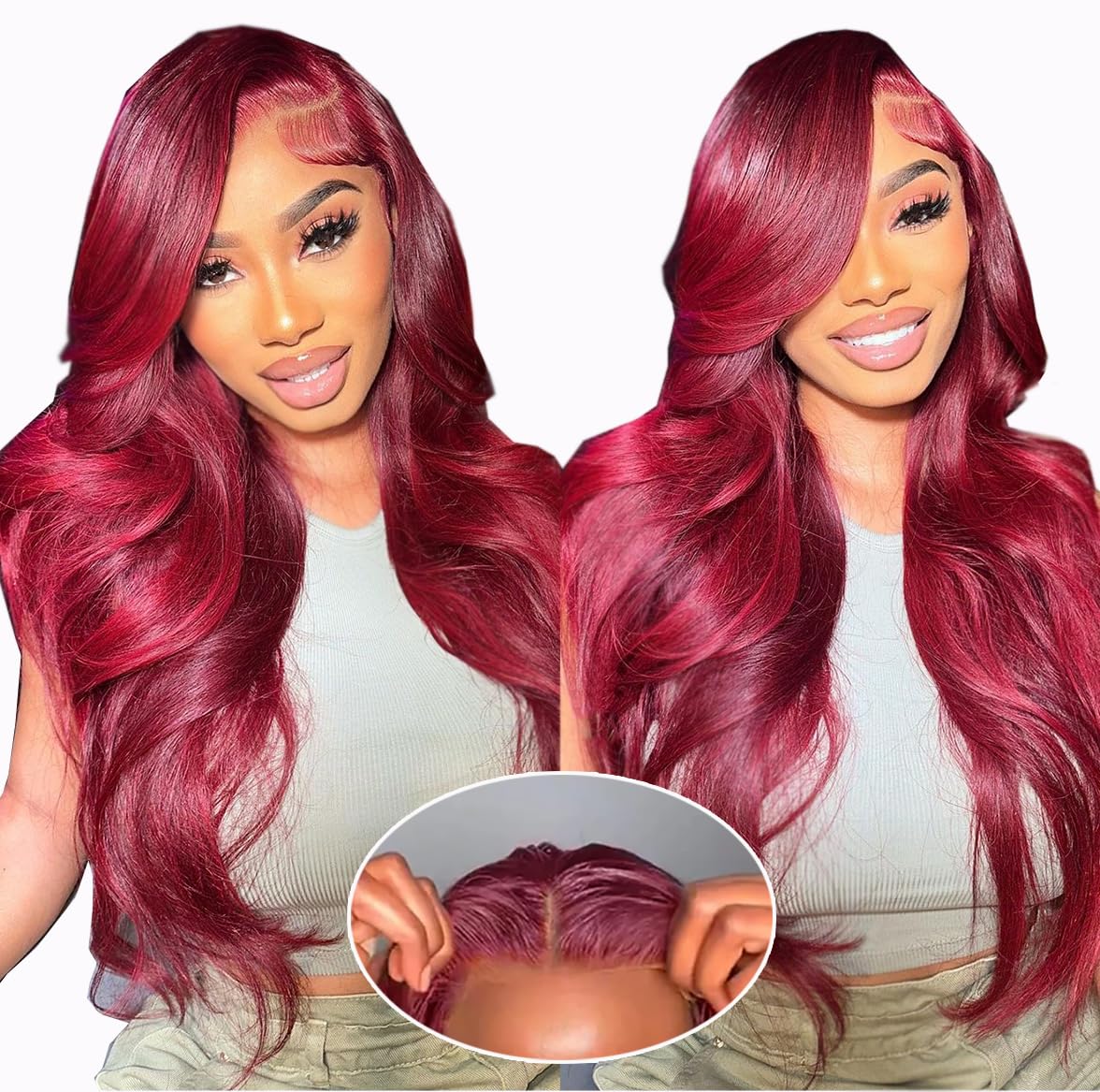 613 Blonde 28-Inch Body Wave Human Hair Wig with 13x6 HD Transparent Lace Front
