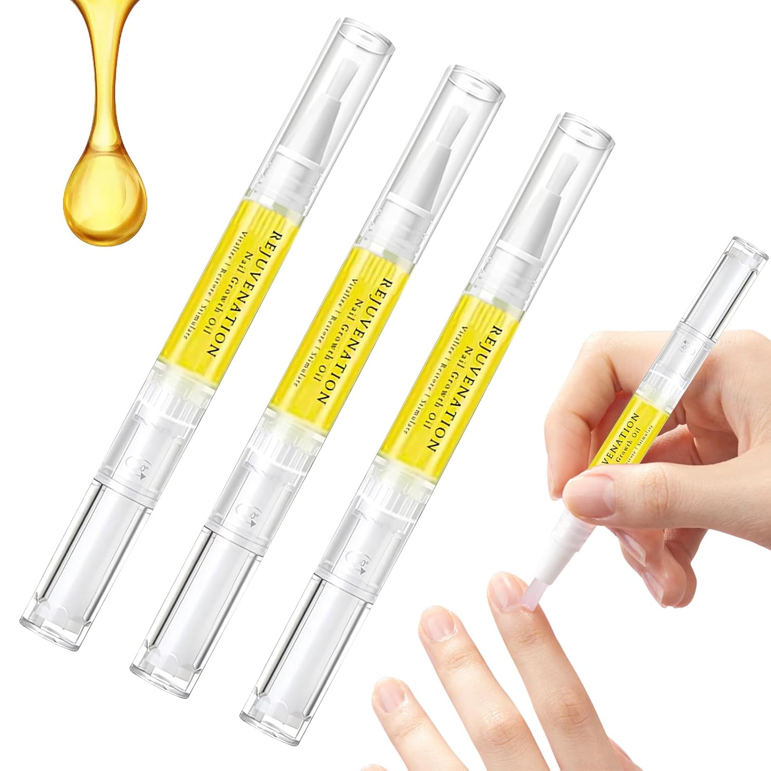 Nail Growth & Repair Oil Pen - 3 Pack for Stronger, Healthier Nails