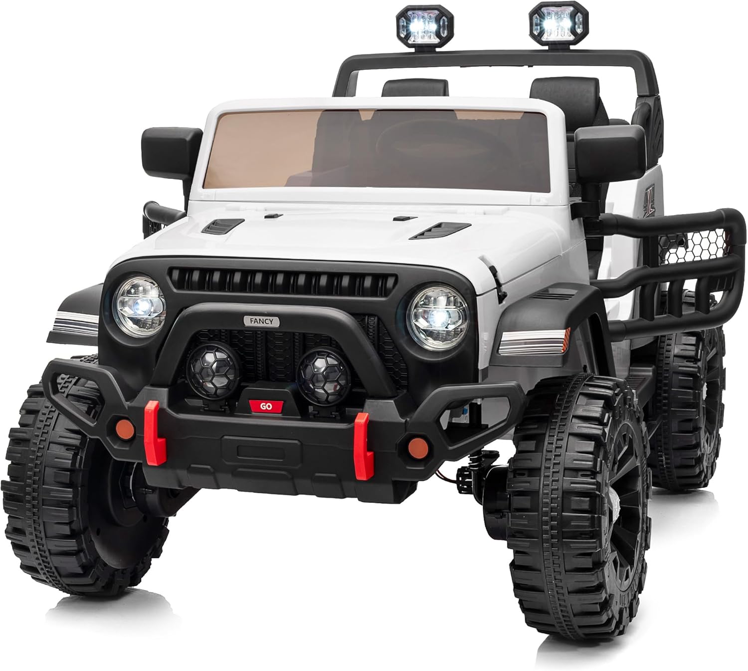 24V 2-Seater Kids Electric Ride-On Truck with Remote Control, 4x4 All-Terrain