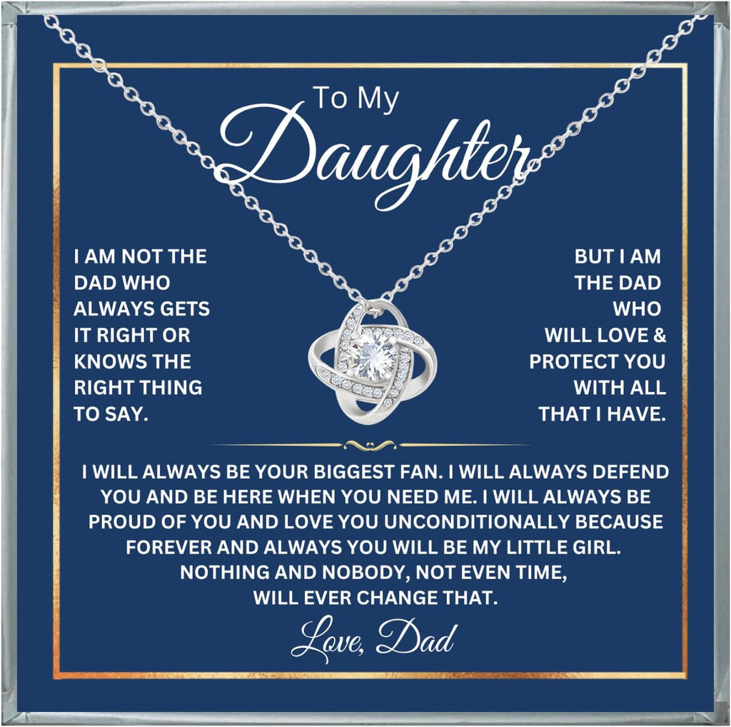 14K Gold Daughter Necklace with Heartfelt Message, Perfect Gift from Parents for Birthday or Graduation