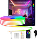 50FT RGB Neon Rope Lights, IP67 Waterproof, App/Remote Control, Music Sync, Cuttable