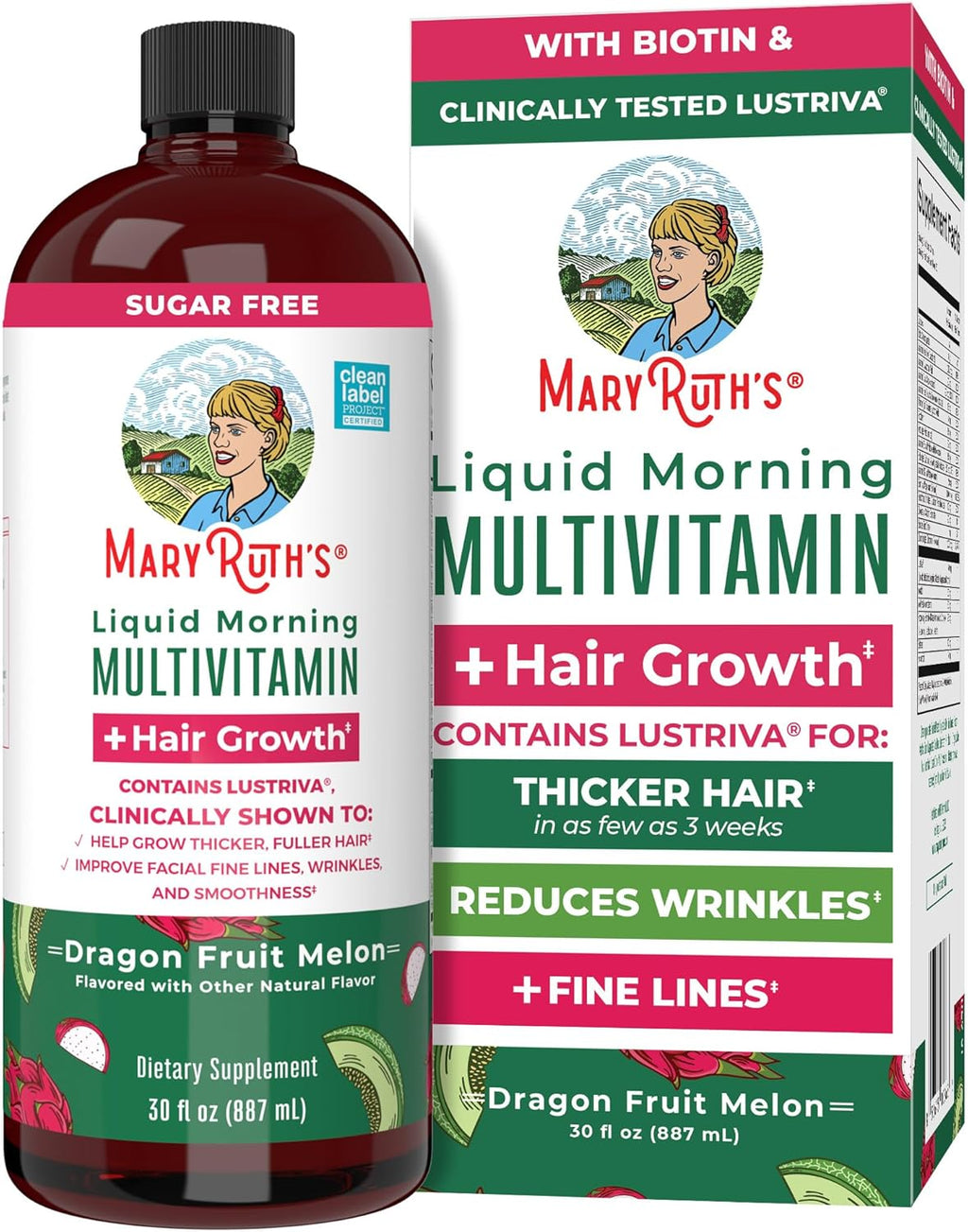 Liquid Multivitamin with Biotin 10000mcg for Hair Growth & Skin Health | 15.22 Fl Oz
