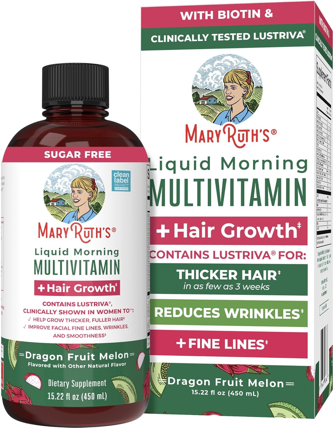 Liquid Multivitamin with Biotin 10000mcg for Hair Growth & Skin Health | 15.22 Fl Oz