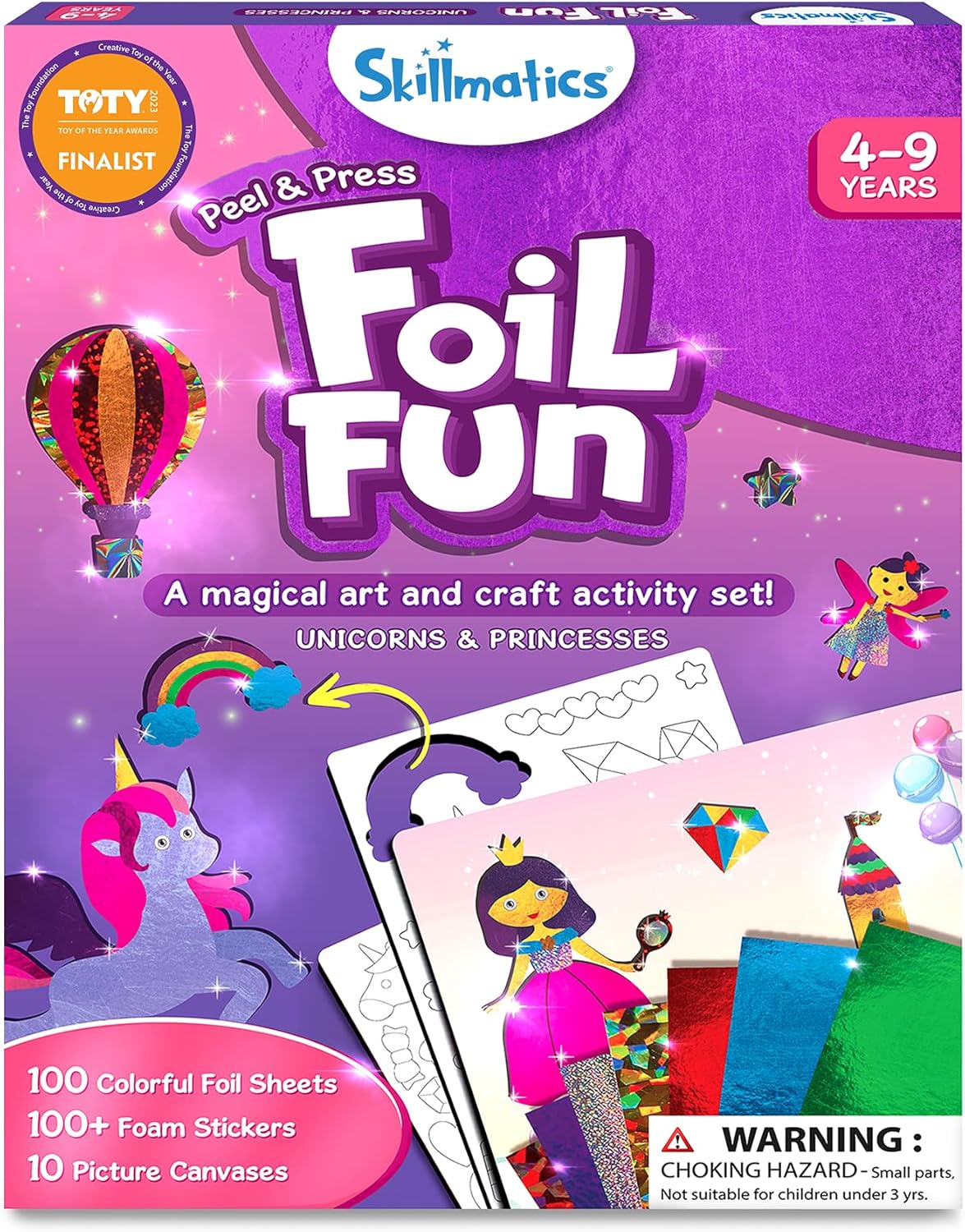 Foil Fun Holiday Art & Craft Kit for Kids Ages 4-9, Mess-Free Creative Activity