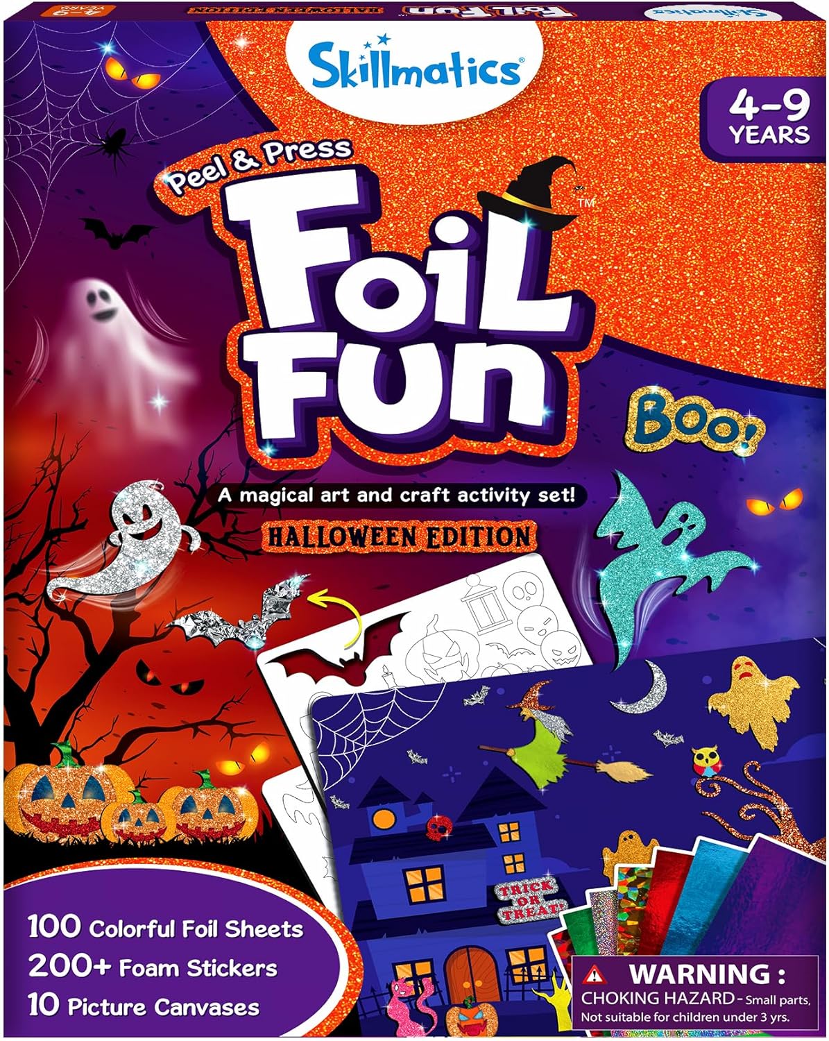 Foil Fun Holiday Art & Craft Kit for Kids Ages 4-9, Mess-Free Creative Activity
