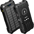 42800mAh Solar Power Bank with Wireless Charging, QC3.0 Fast Charge, 6 Ports & Built-in Flashlights