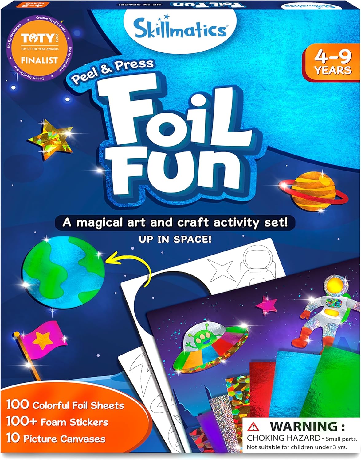 Foil Fun Holiday Art & Craft Kit for Kids Ages 4-9, Mess-Free Creative Activity