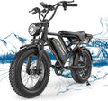 500W/700W Fat Tire Electric Dirt Bike for Adults, 31MPH, 40-70 Miles Range, Full Suspension
