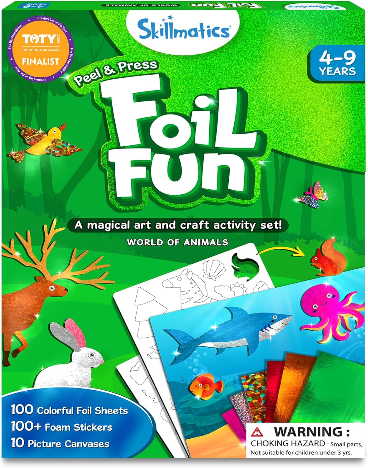 Foil Fun Holiday Art & Craft Kit for Kids Ages 4-9, Mess-Free Creative Activity