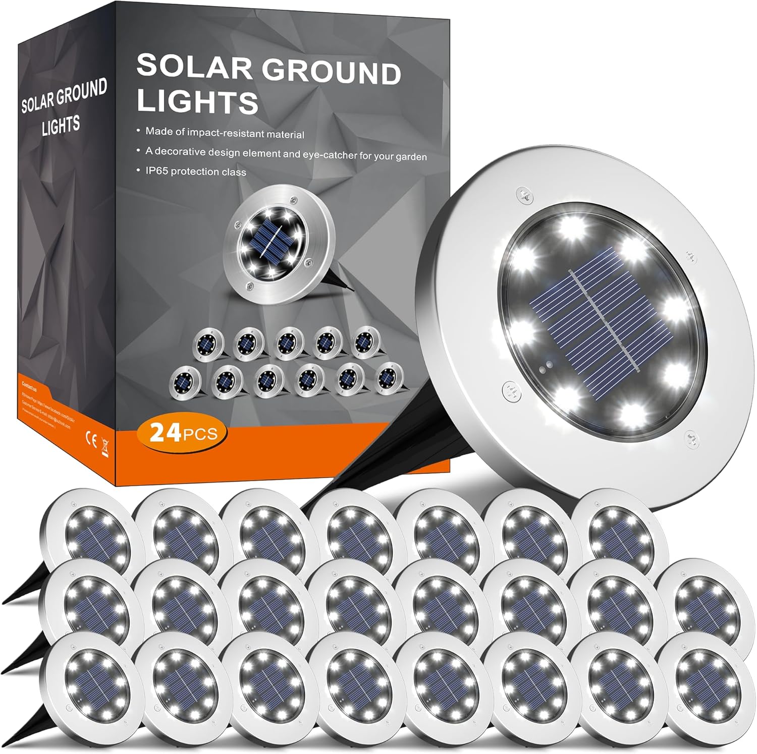 4 Pack Solar Outdoor Lights Waterproof, Garden Landscape Lighting for Lawn Yard Deck Driveway