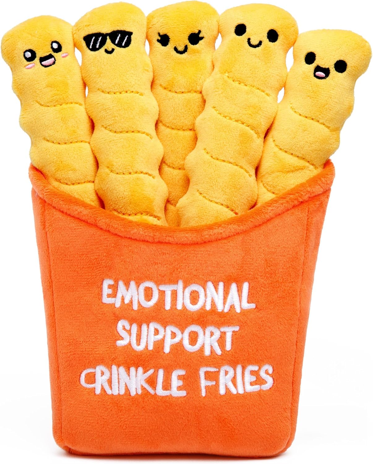 Emotional Support Chicken Nuggets Plush Set with Basket - 5 Adorable Stuffed Toys for Comfort & Fun