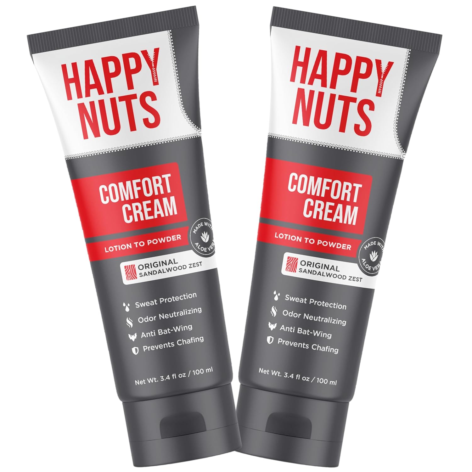 Men's Anti-Chafing Deodorant Cream: Aluminum-Free Formula with Lotion-to-Powder Technology | Odor & Sweat Defense