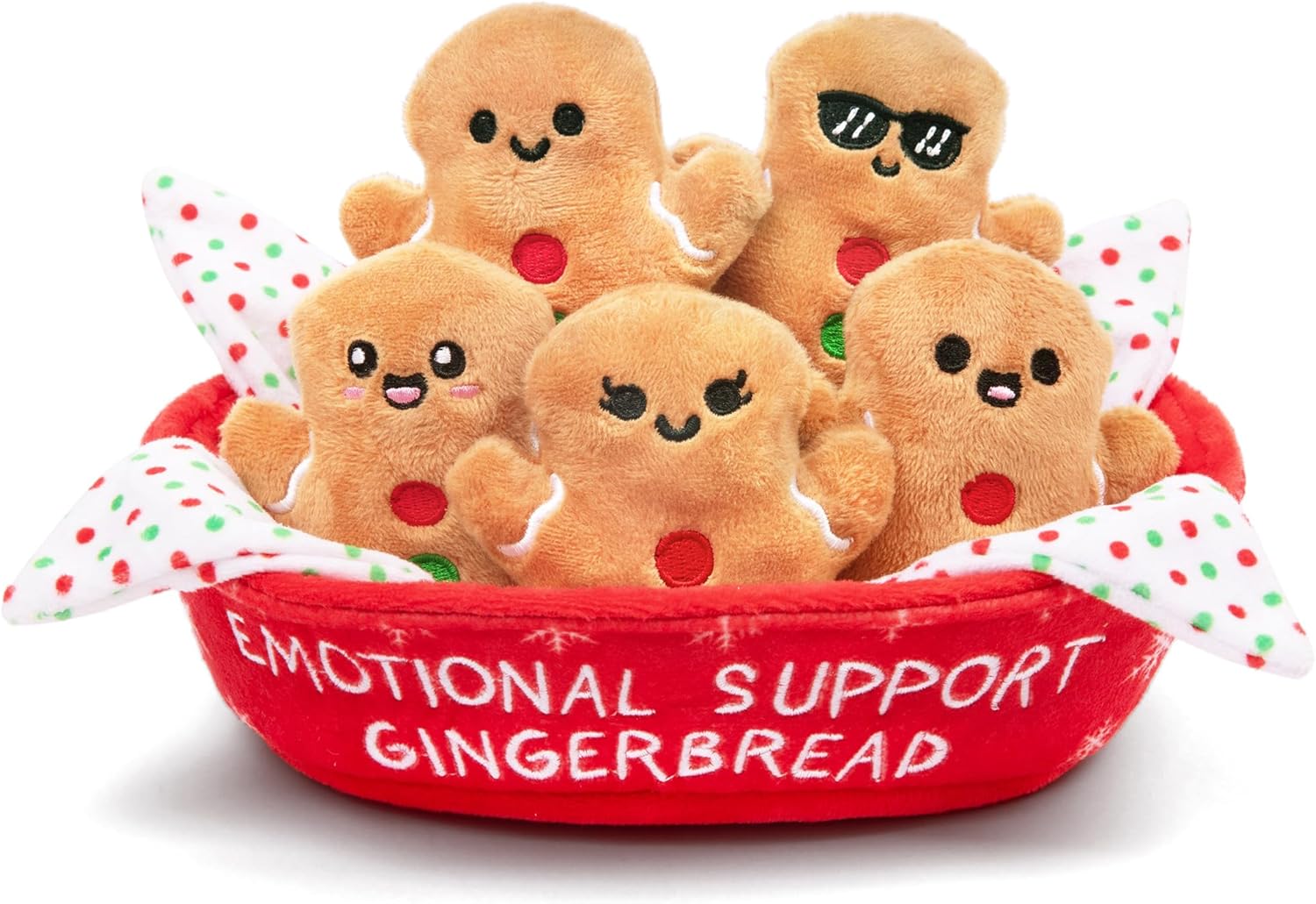 Emotional Support Chicken Nuggets Plush Set with Basket - 5 Adorable Stuffed Toys for Comfort & Fun