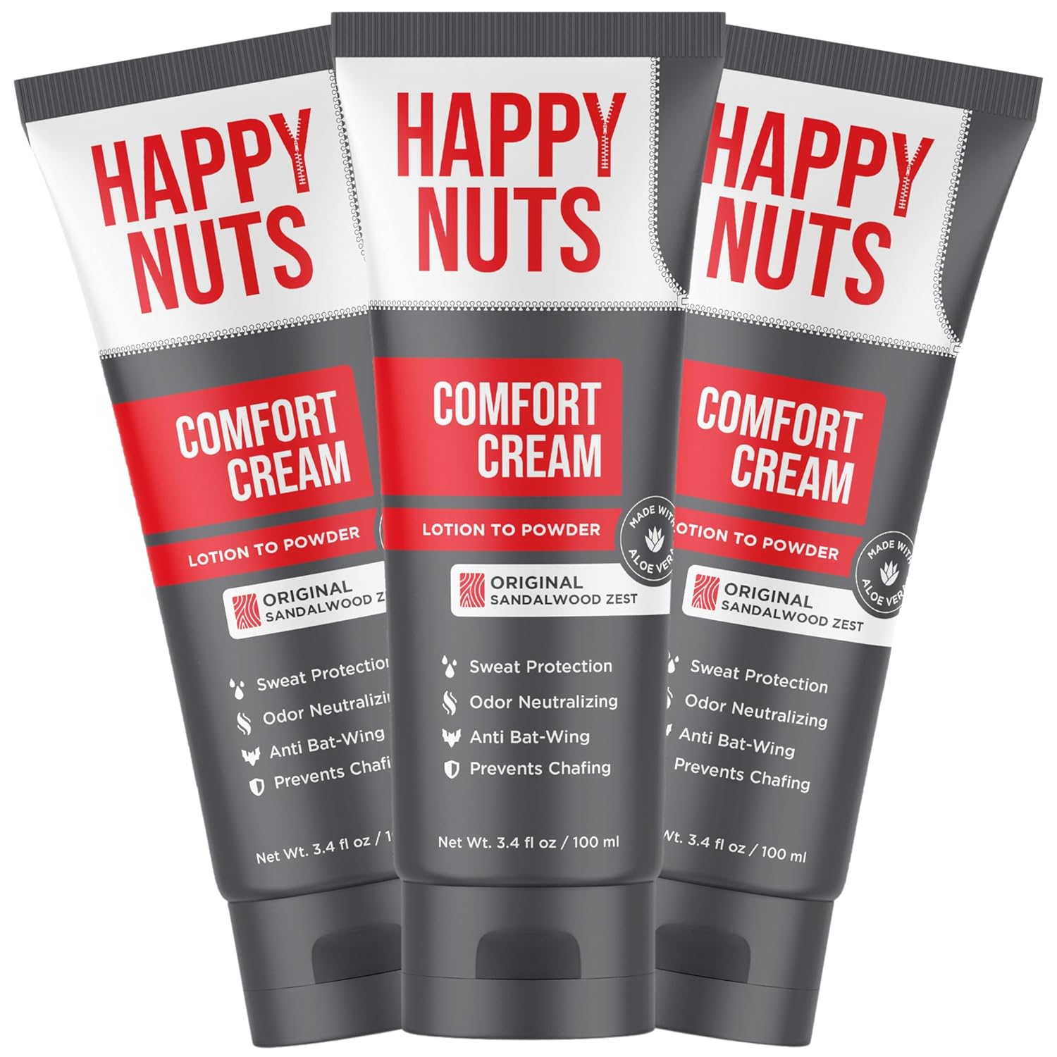 Men's Anti-Chafing Deodorant Cream: Aluminum-Free Formula with Lotion-to-Powder Technology | Odor & Sweat Defense