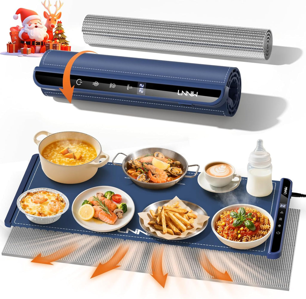 26x15 Inch Food Warming Mat with Heat-Resistant Pad, 6 Temperature & Timer Settings, Child Lock