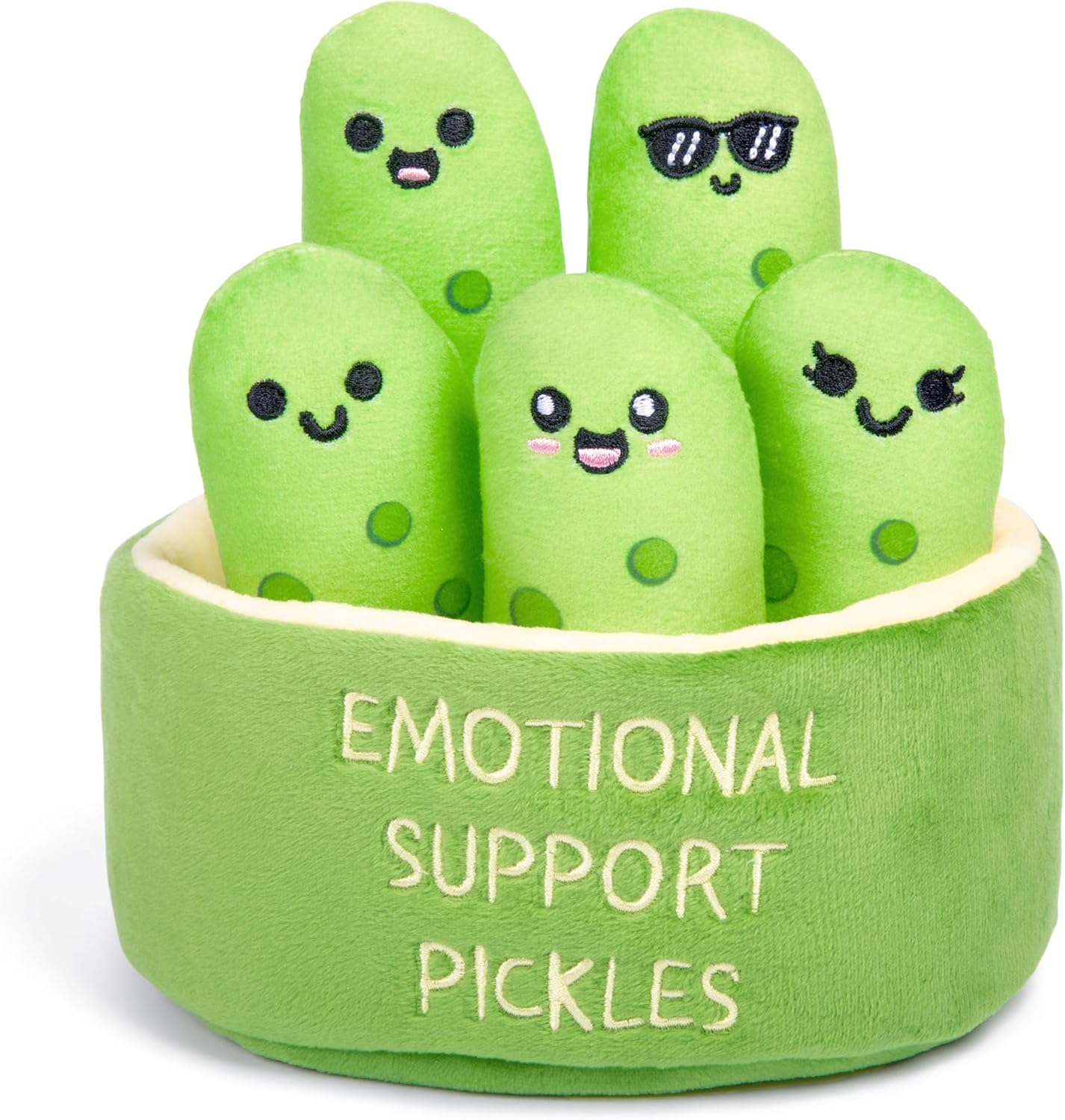 Emotional Support Chicken Nuggets Plush Set with Basket - 5 Adorable Stuffed Toys for Comfort & Fun