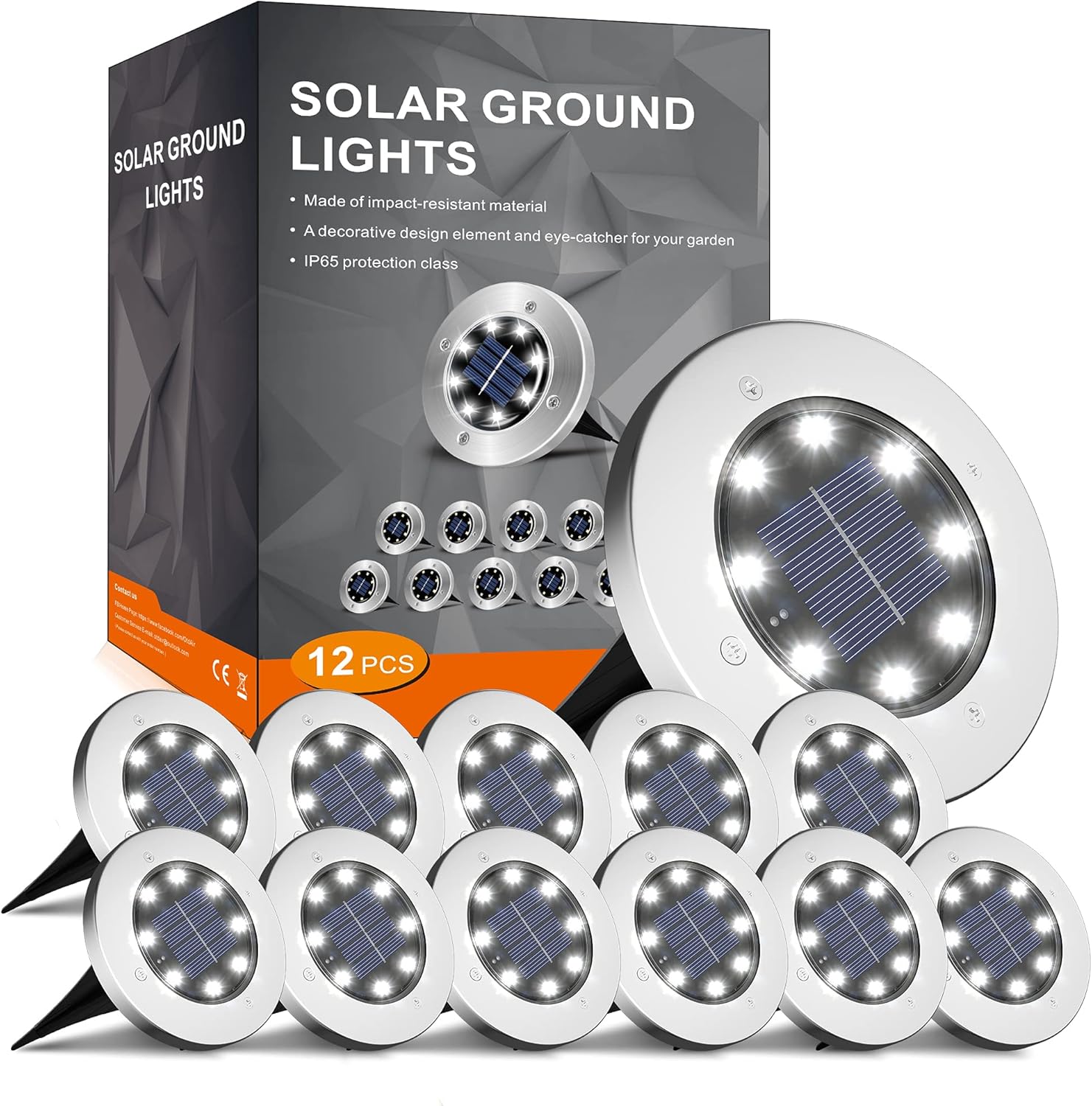 4 Pack Solar Outdoor Lights Waterproof, Garden Landscape Lighting for Lawn Yard Deck Driveway